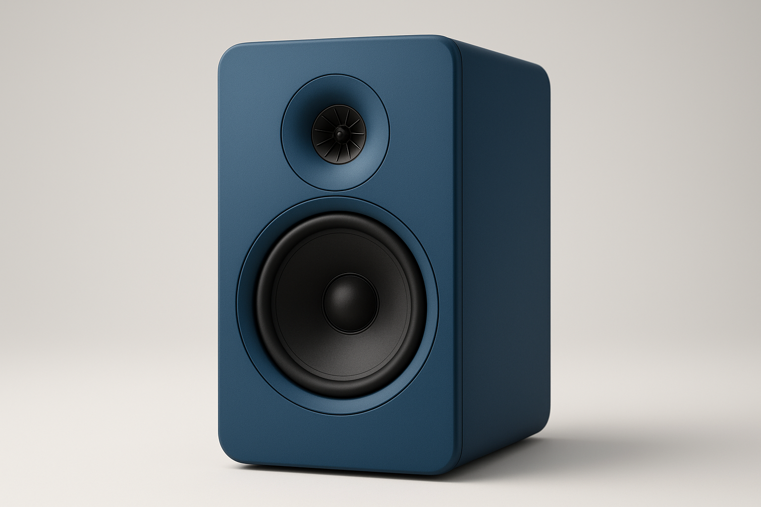 hifi speaker in blue color nice and stetic kef audio but without logos-1